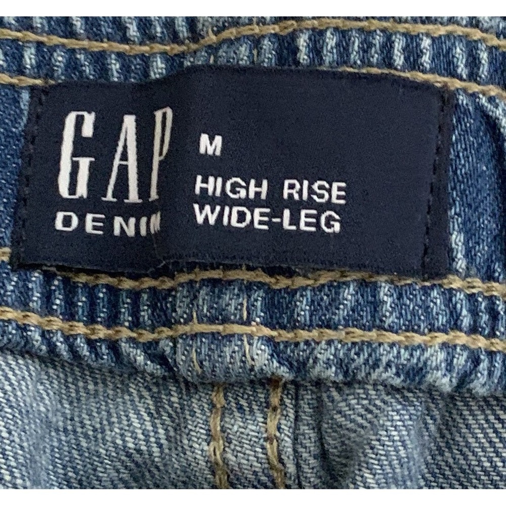 GAP Wide Leg Cargo Denim Pants in Blue - Picture 5 of 8